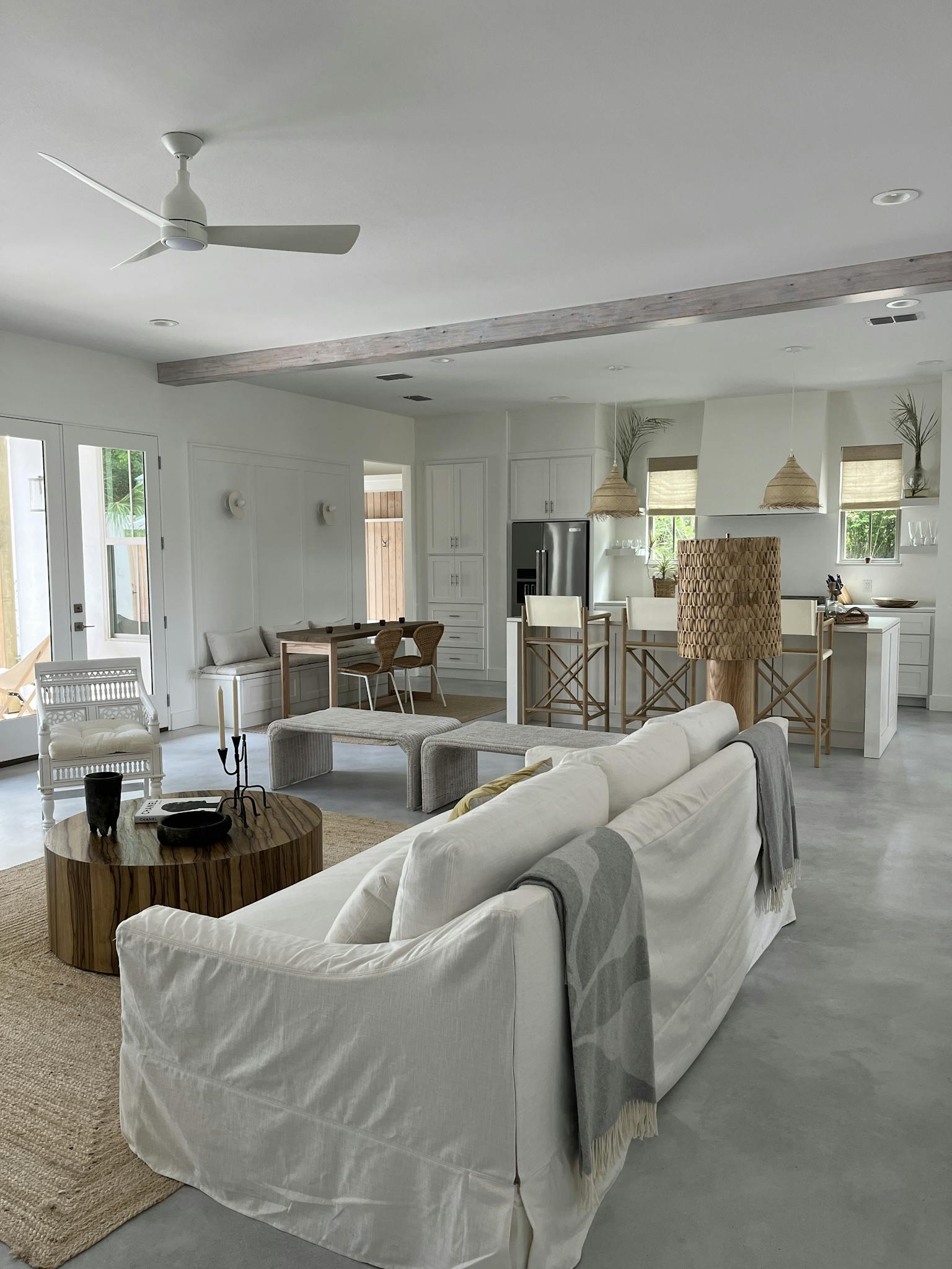 Bright and airy modern living room with a focus on minimalist style and comfort.