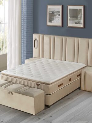 SAFIR LION Boxspringbett Komplettset mit Bettkasten