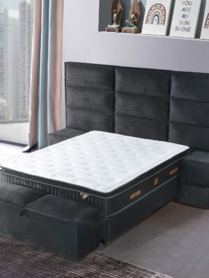 SAFIR POLO Boxspringbett Komplettset mit Bettkasten